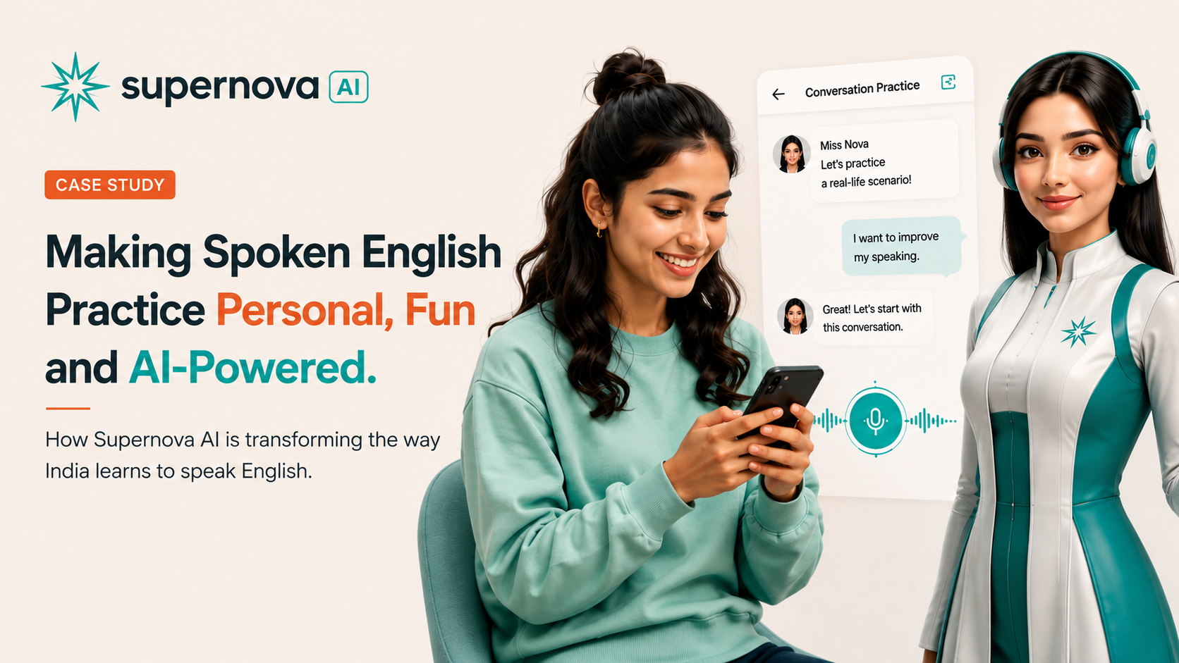 AI-powered spoken English practice